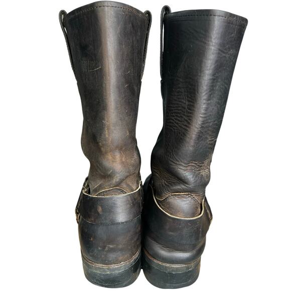 Frye Men’s 12R Brown Leather Harness Boots Size US 13 - Picture 6 of 9